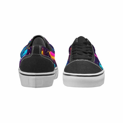 WOMEN'S 80s Retro Motif Lace-Up Canvas Neon Fantasy Shoes