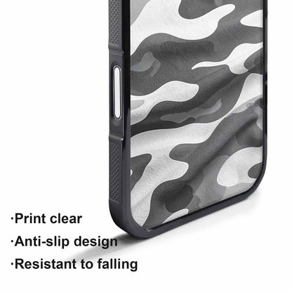 iPhone 17 Pro Max Case — Grey Camo Print Camo, Original Design Phone Case