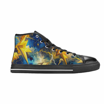 WOMEN'S Lightning Bolt High Top Canvas Cottagecore Shoes