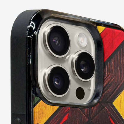 iPhone 16 Pro Max Case — African Kente Cloth Inspired Pattern Geometric, Custom Art Phone Cover