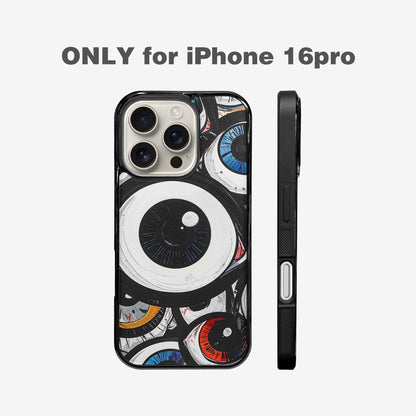 iPhone 16 Pro Case — Googly Cartoon Eyeballs, Custom Designed Case Cover