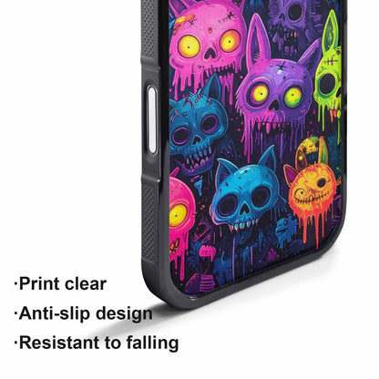 iPhone 17 Pro Max Case — Mixed Toxic Glow Creature Cartoon Cute, Custom Printed Phone Case