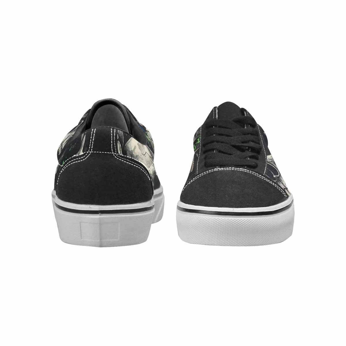 WOMEN'S Rainbow From Skull S Lace-Up Canvas Kaleidoscope Sneakers