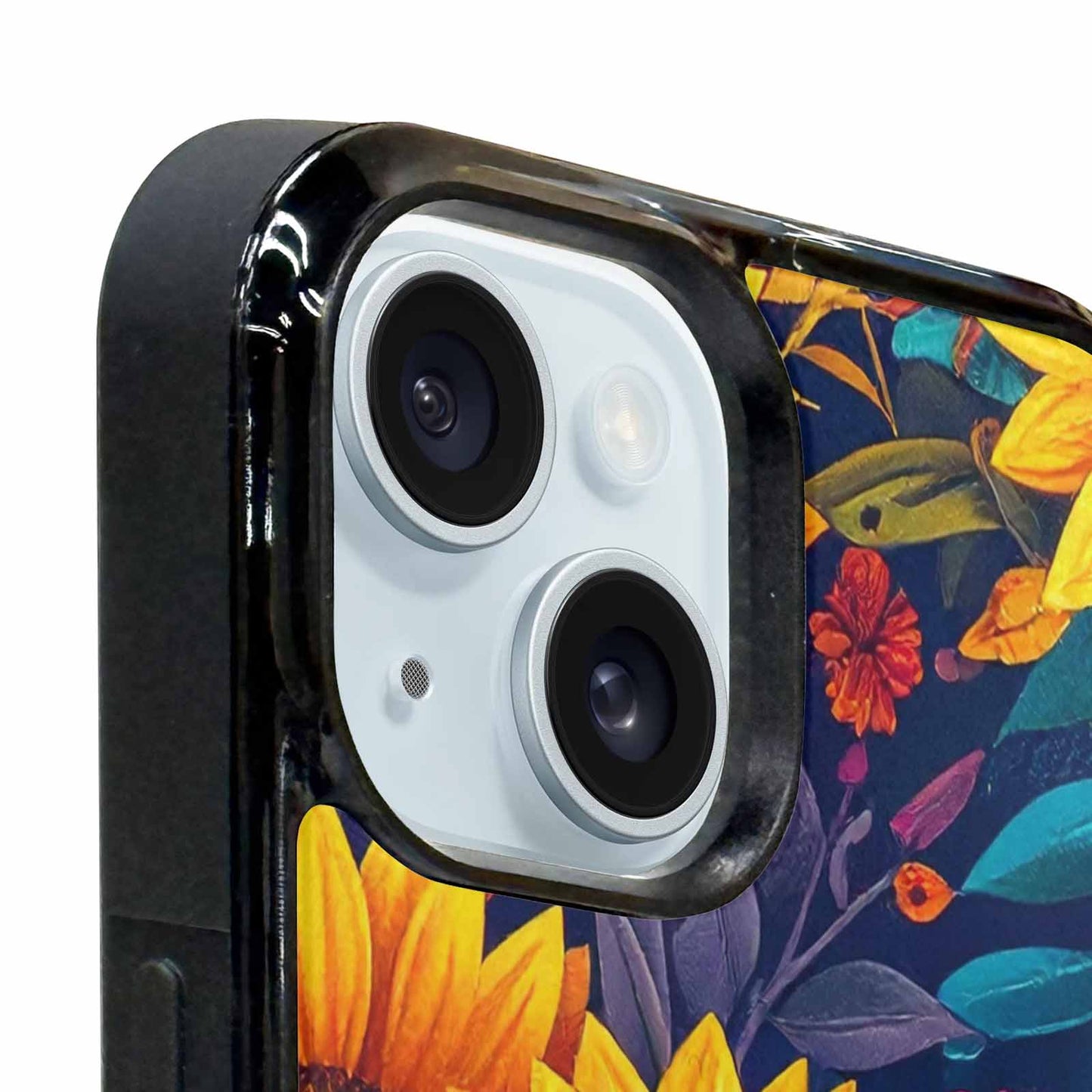 iPhone 15 Case — Sunflower Skulls Print Custom, Custom Printed Phone Case