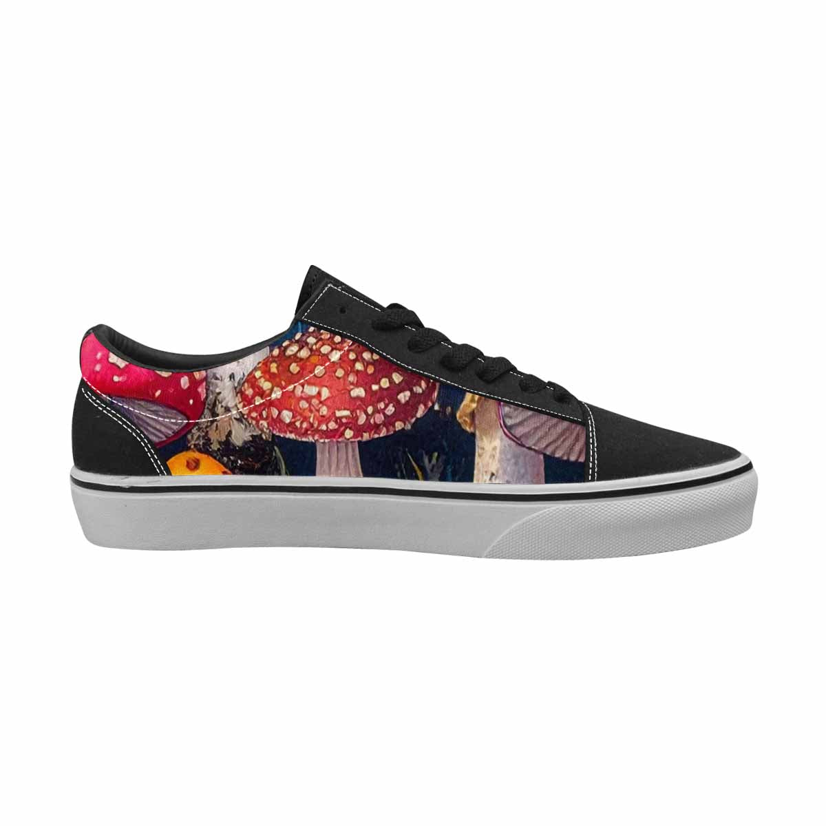 WOMEN'S Mushrooms Lace-Up Canvas Cottagecore Custom Sneakers