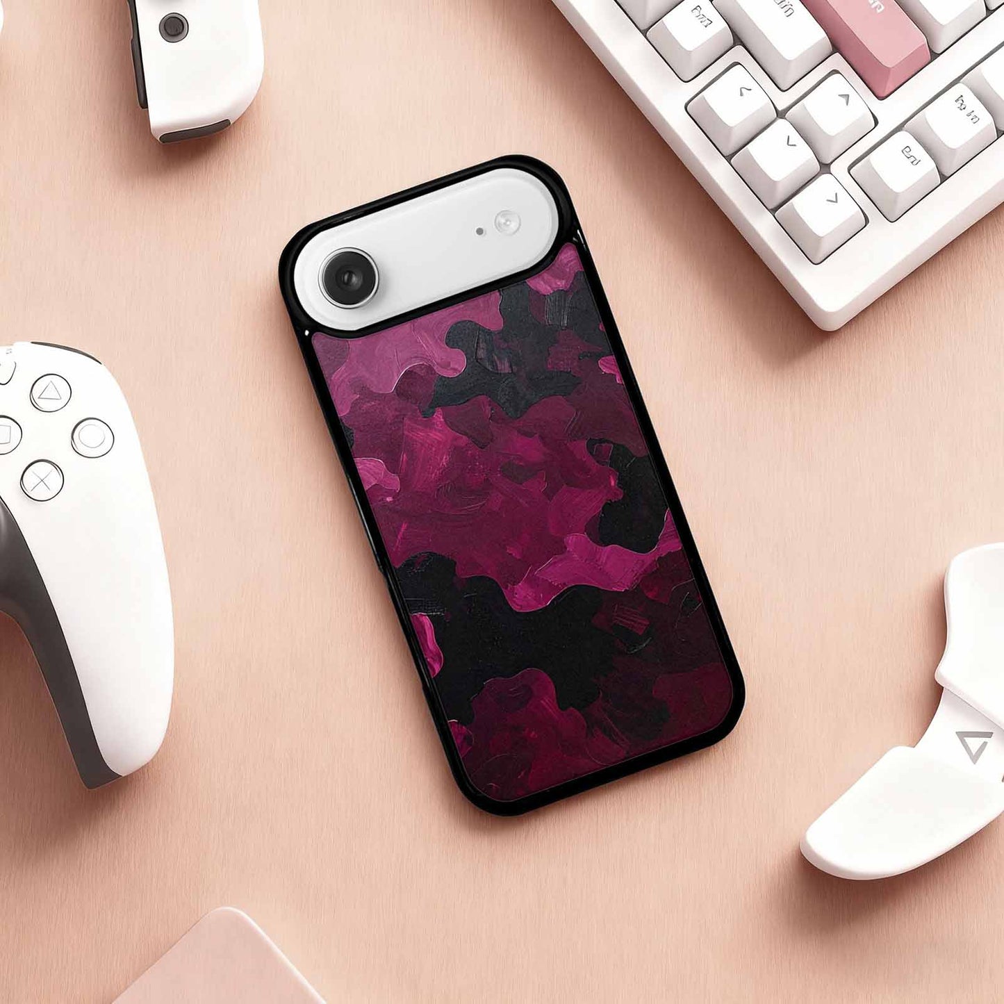 iPhone 17 Air Case — Seamless Repeating Pattern Of Overlapping Camo, Custom Phone Case