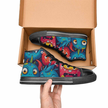 MEN'S Cartoon Monster Character High Top Canvas Dark Academia Sneakers