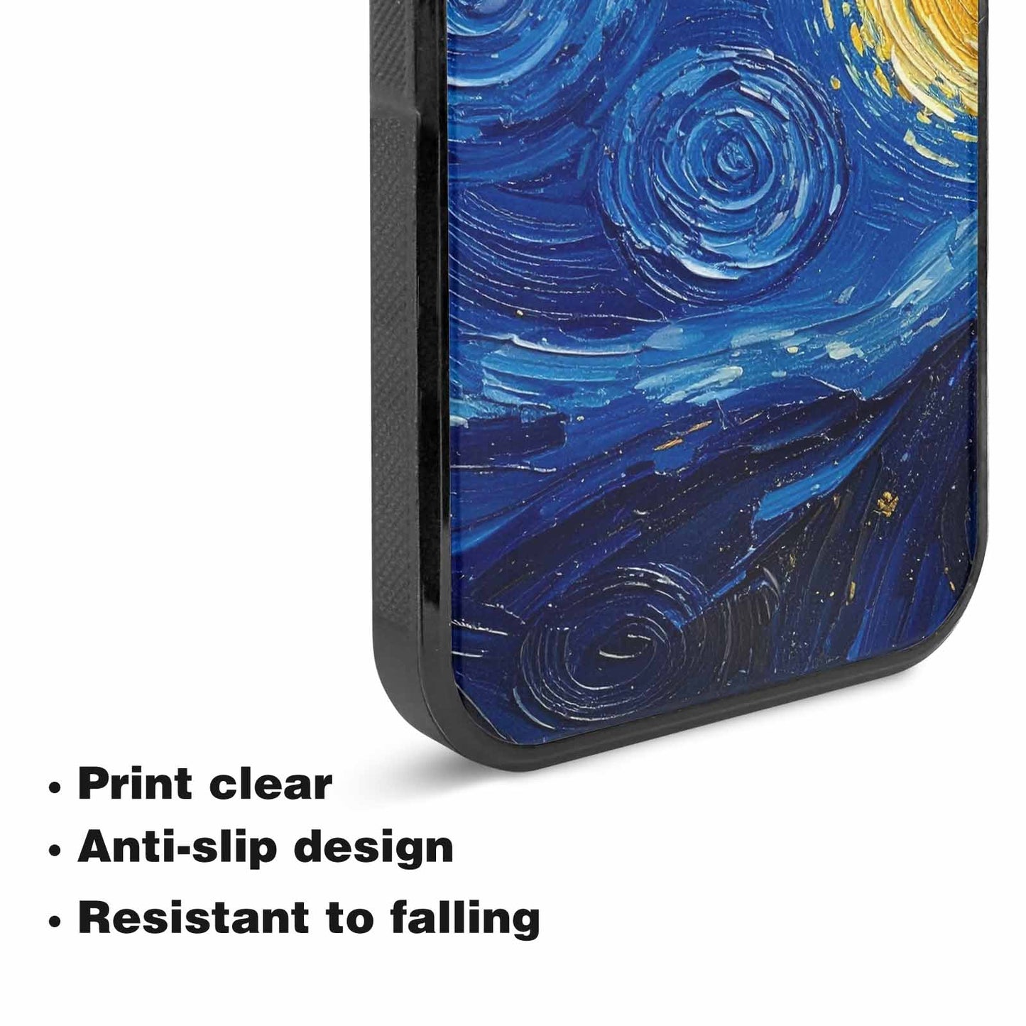 iPhone 15 Plus Case — Swirling Deep Blue Night Sky Filled, Unique Phone Case Design