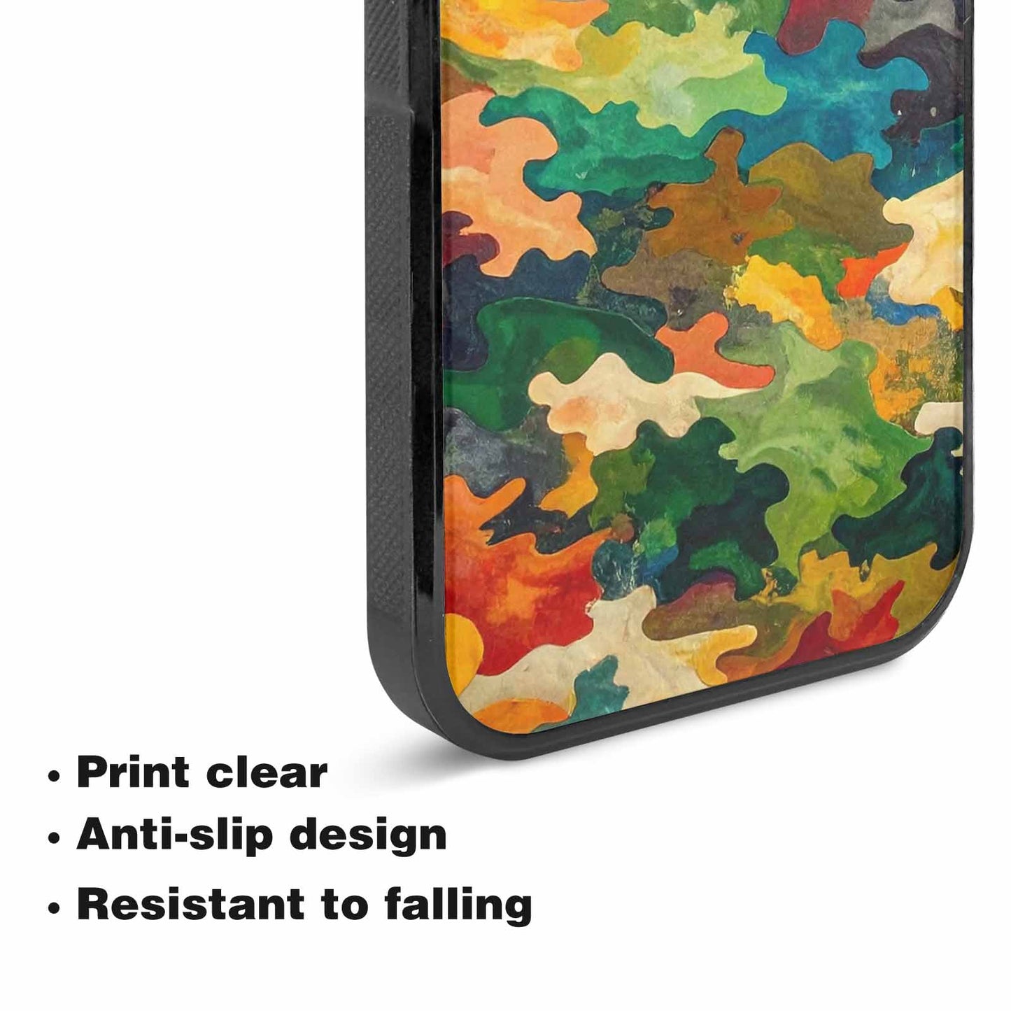 iPhone 15 Plus Case — Camo Patches Full Color Vibrant Camo, Original Design Phone Case