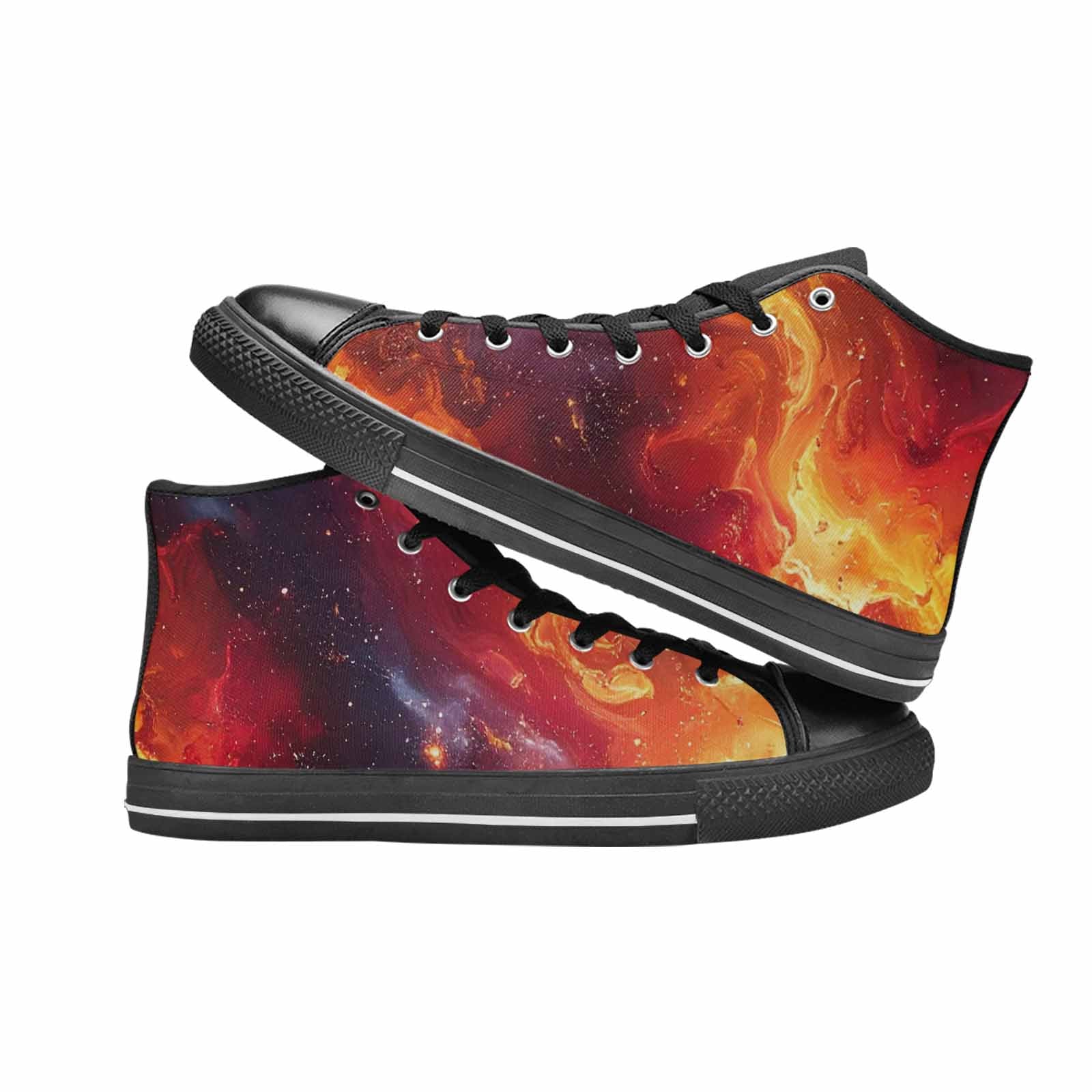 WOMEN'S Galaxy Art - High Top Canvas Wallpaper Art Shoes