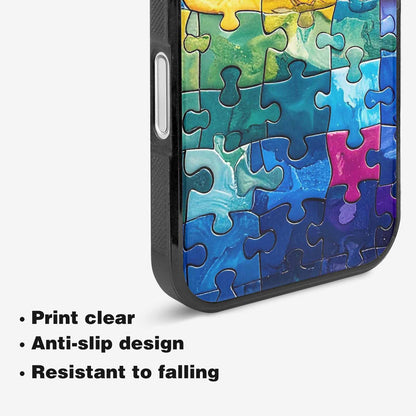 iPhone 16 Case — Autism Puzzle Pieces Puzzle Piece Pattern, Custom Phone Case