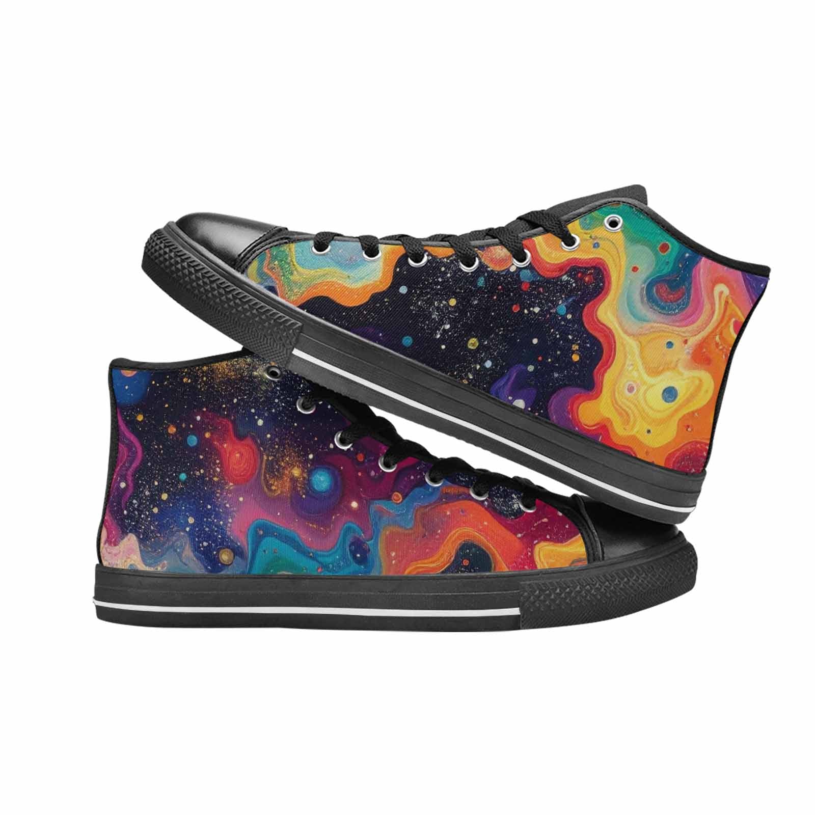 MEN'S Galaxy Art - High Top Canvas Y2K Sneakers