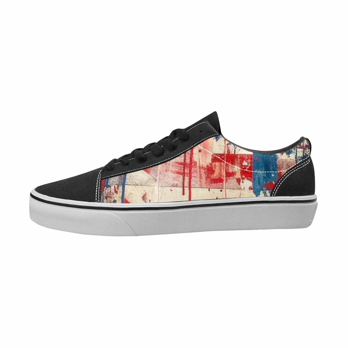 MEN'S Patriotic Canvas Personalized Kaleidoscope Handmade Custom Shoes