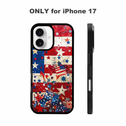 iPhone 17 Case — Patriotic Stars And Stripes Galaxy Space, Customized Protective Case