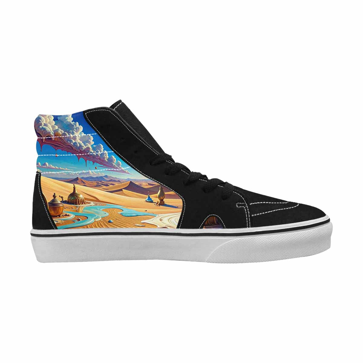 WOMEN'S Surrealist Desert Dreamscape High Top Canvas Vivid Shoes