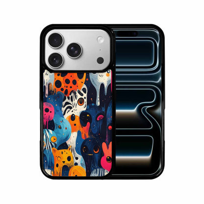 iPhone 17 Pro Case — Melting Aliens Pattern Hundreds Of Alien, Custom Printed Phone Case