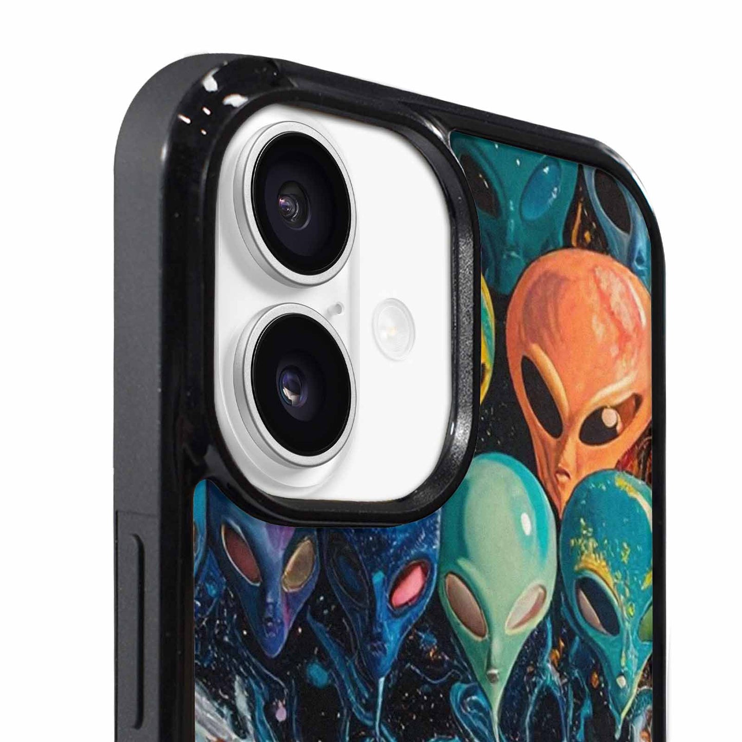 iPhone 17 Case — Aliens Marblealiens Pattern Alien Scifi, Custom Print Case Cover