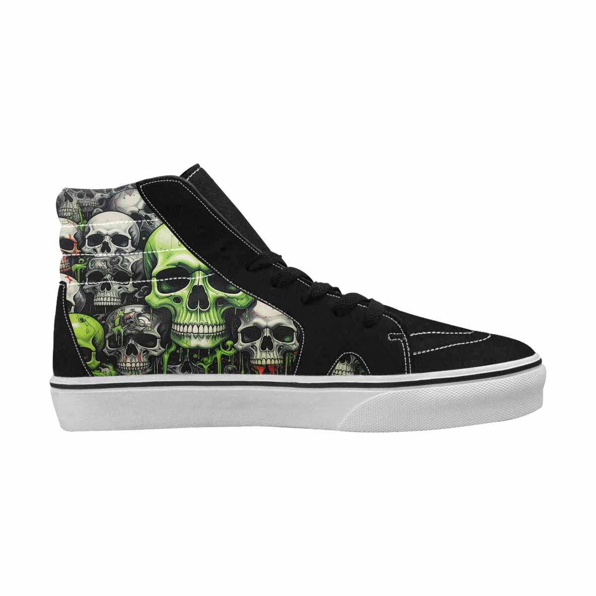 MEN'S Skulls (general) High Top Canvas Melting Art Sneakers