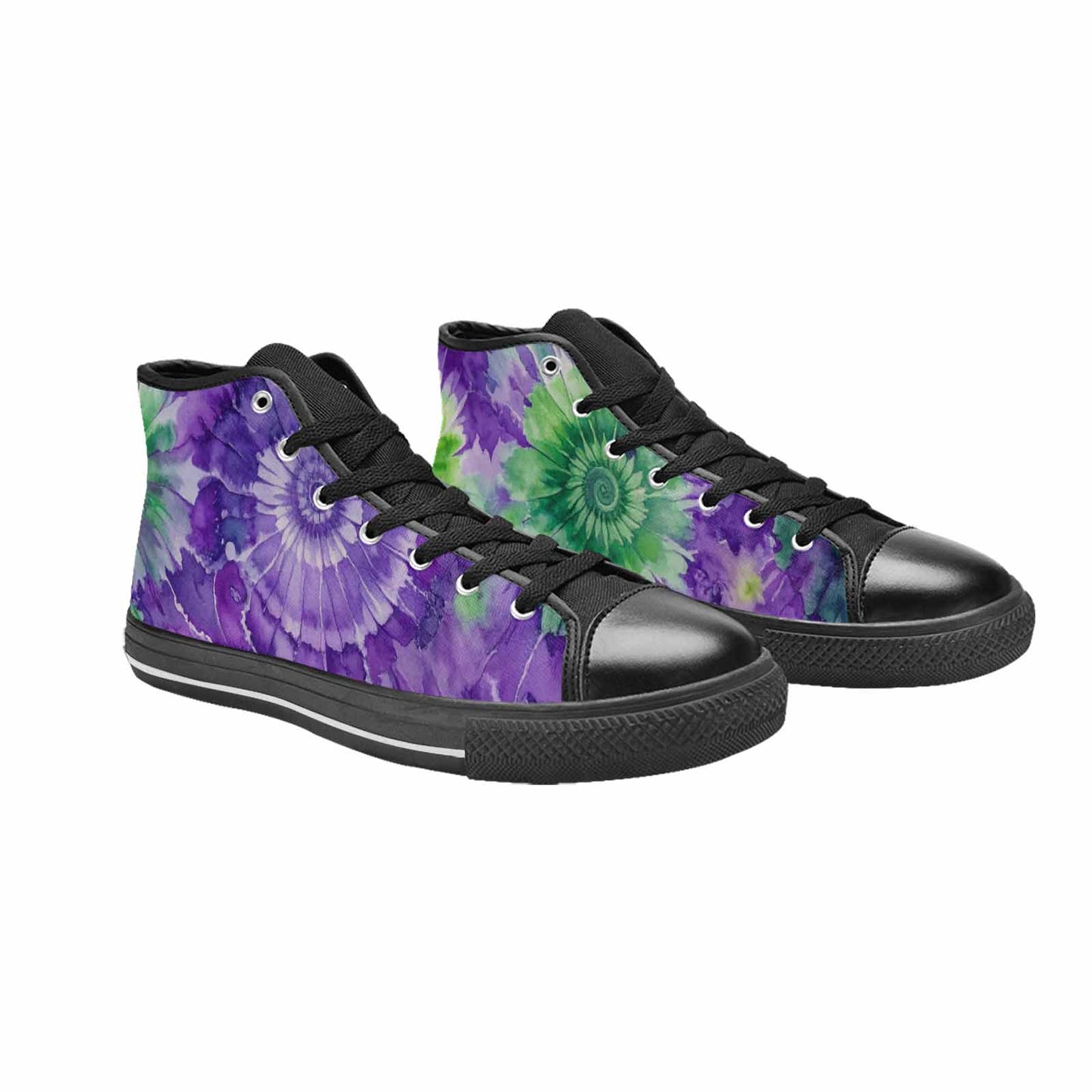 WOMEN'S Tie Dye - High Top Canvas Dark Academia Sneakers