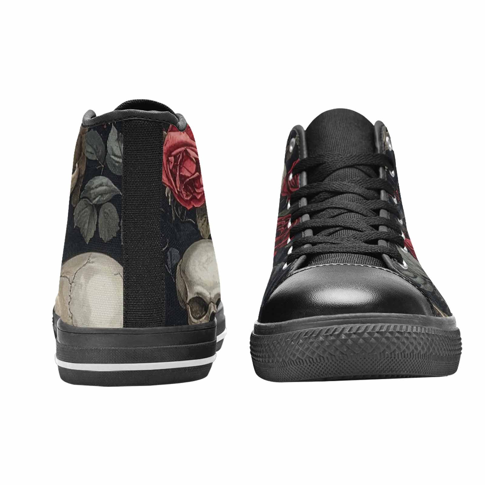 MEN'S Skulls - Roses High Top Canvas Grunge Sneakers