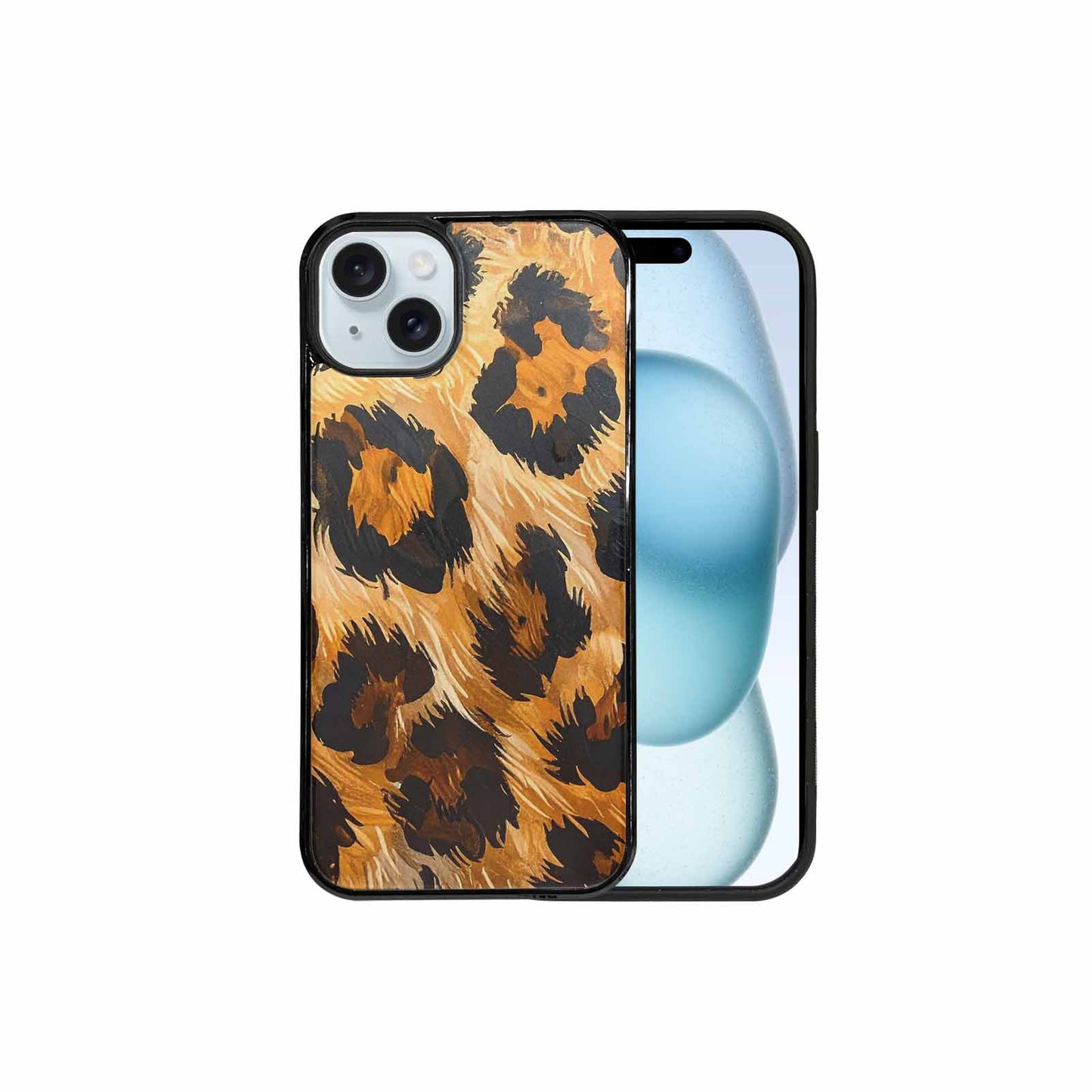 iPhone 15 Plus Case — Leopard Soft Airbrush Gradient, Original Design Phone Case