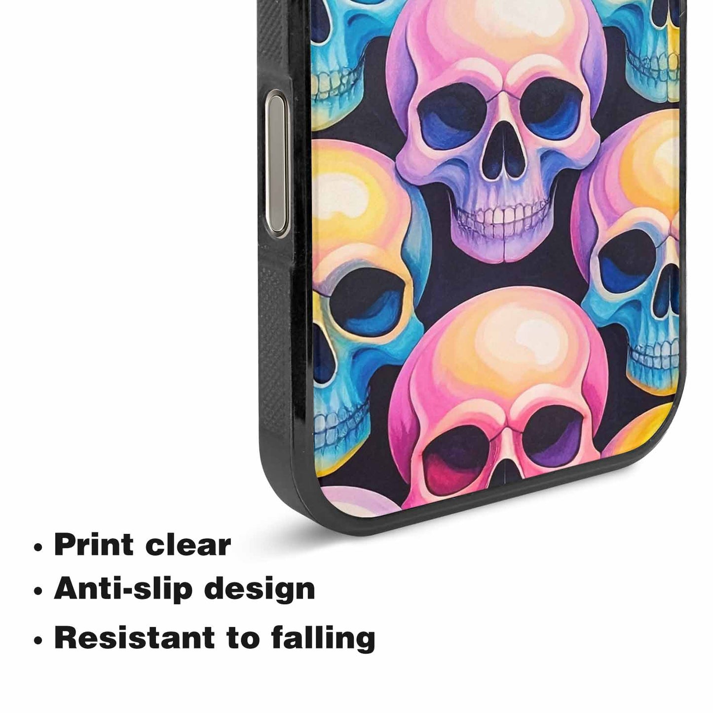 iPhone 16 Pro Case — Dripping Candy Skulls Custom, Customized Protective Case