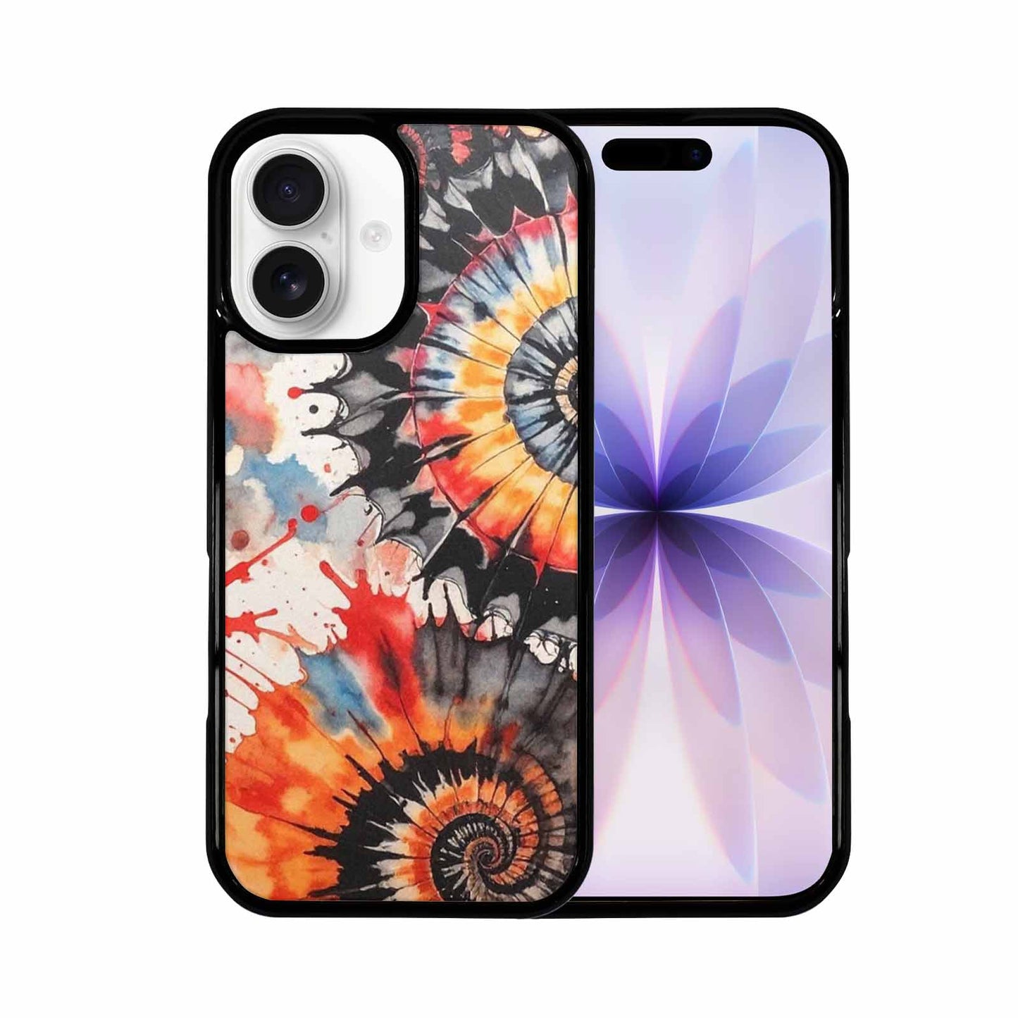 iPhone 17 Case — Tie Dye Swirls Black Tie Dye, Personalized Phone Case