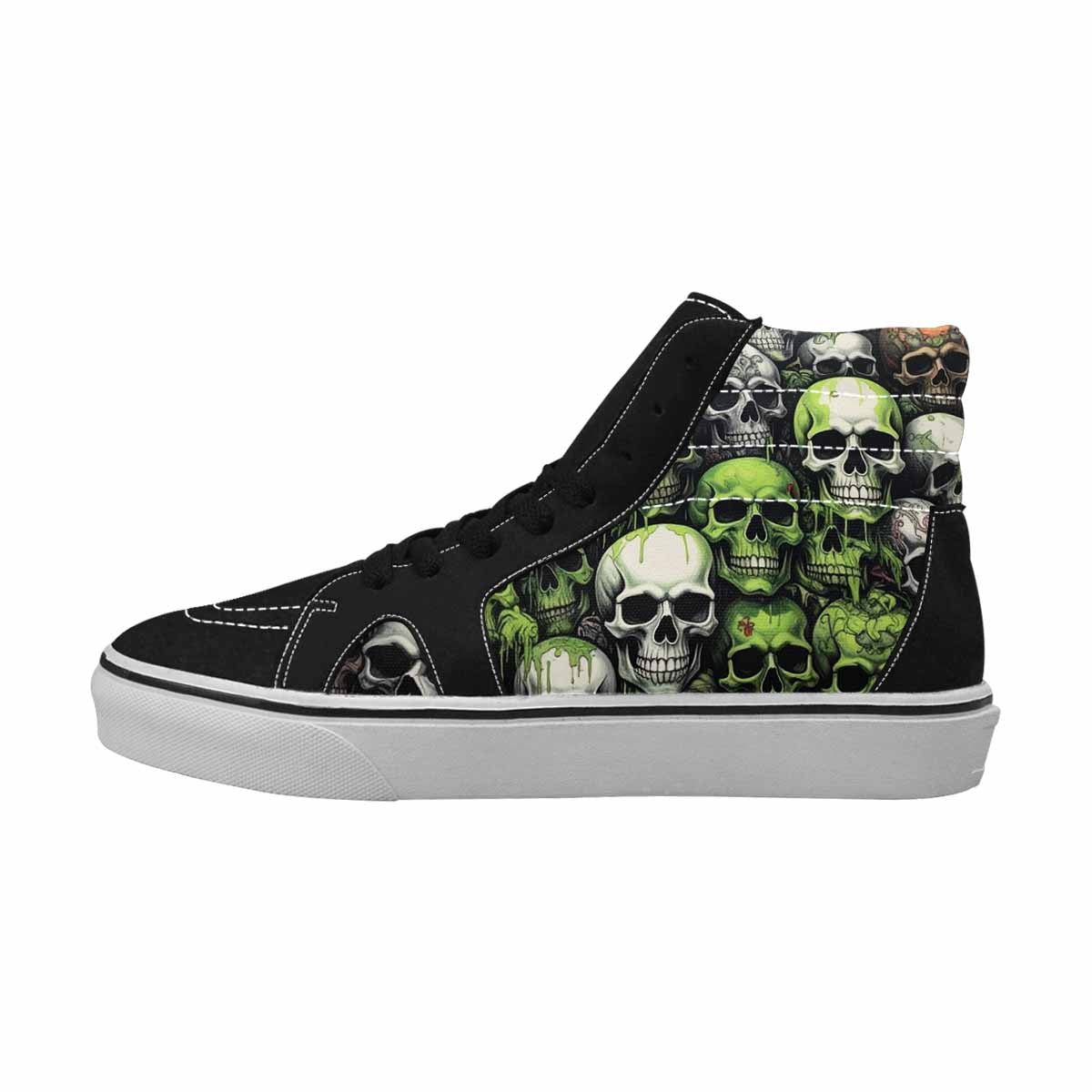MEN'S Skulls (general) High Top Canvas Wallpaper Art Custom Sneakers