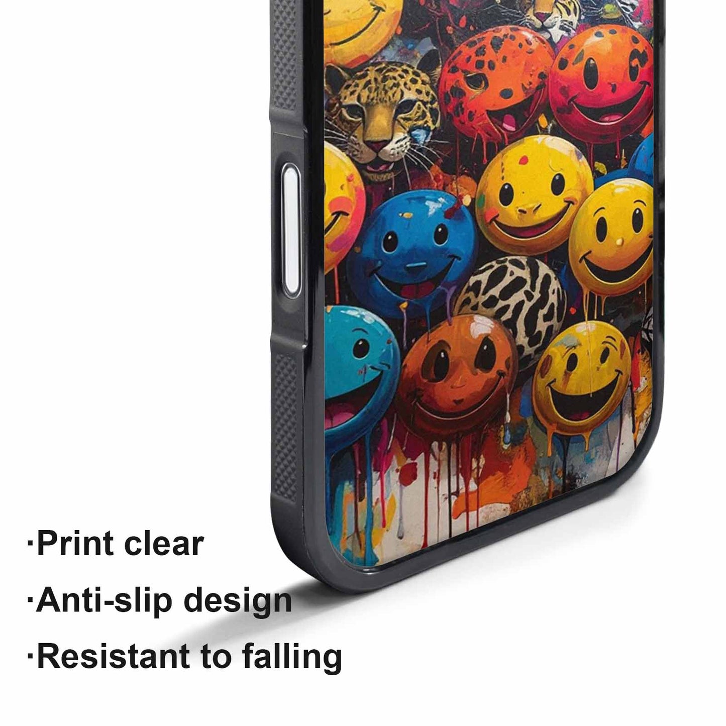 iPhone 17 Pro Case — Smiley Faces Pattern Hundreds Uy4 Original, Custom Print Case Cover