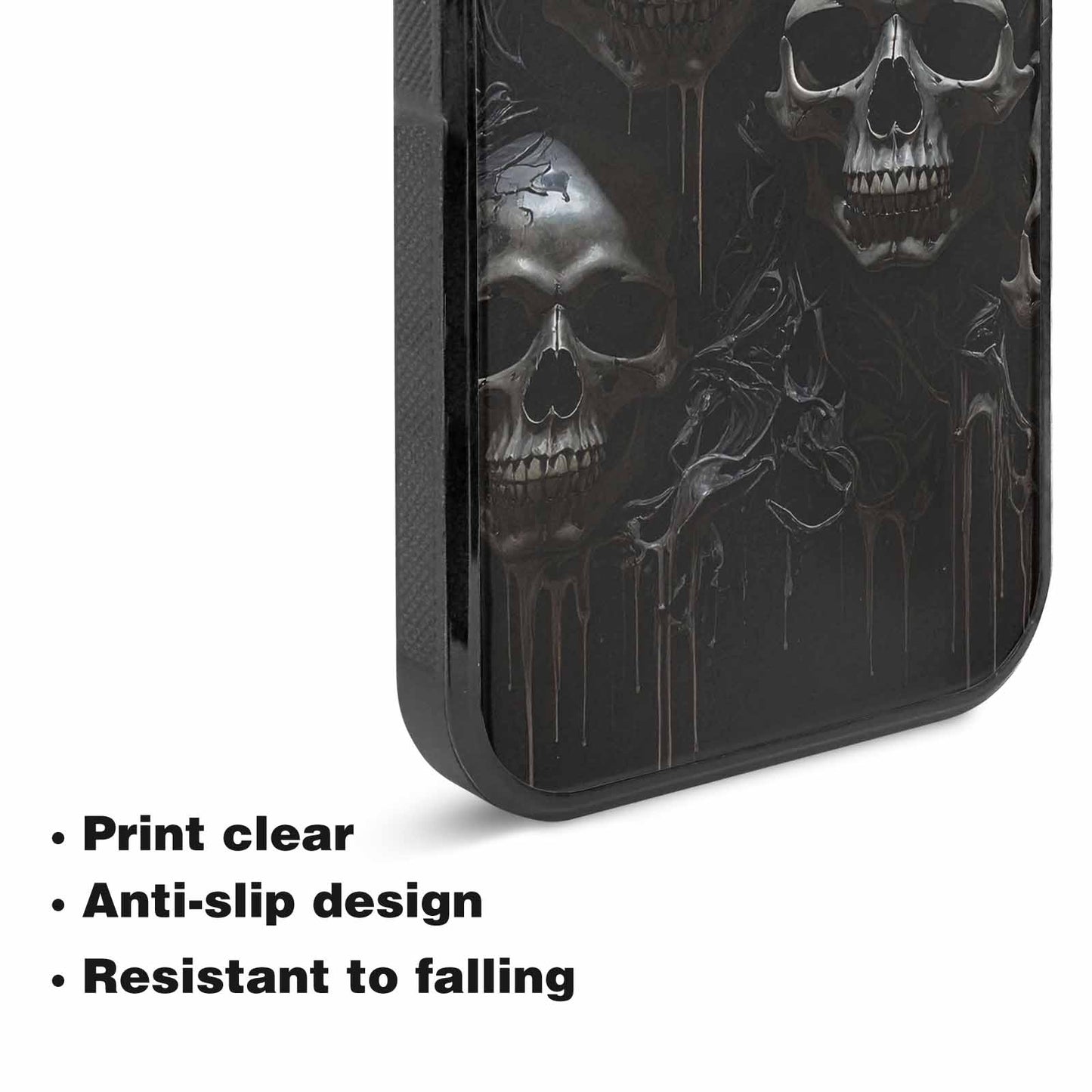iPhone 15 Plus Case — Grey Dark Black And Grey Tones, Custom Art Phone Cover