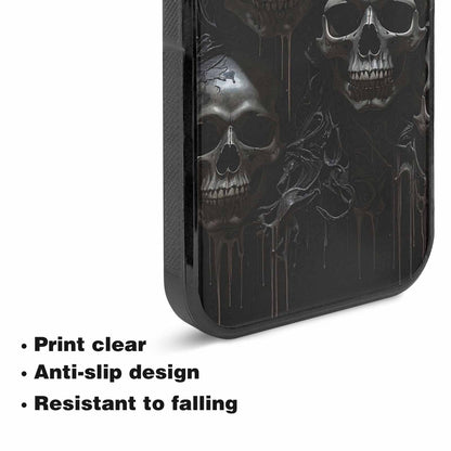 iPhone 15 Plus Case — Grey Dark Black And Grey Tones, Custom Art Phone Cover
