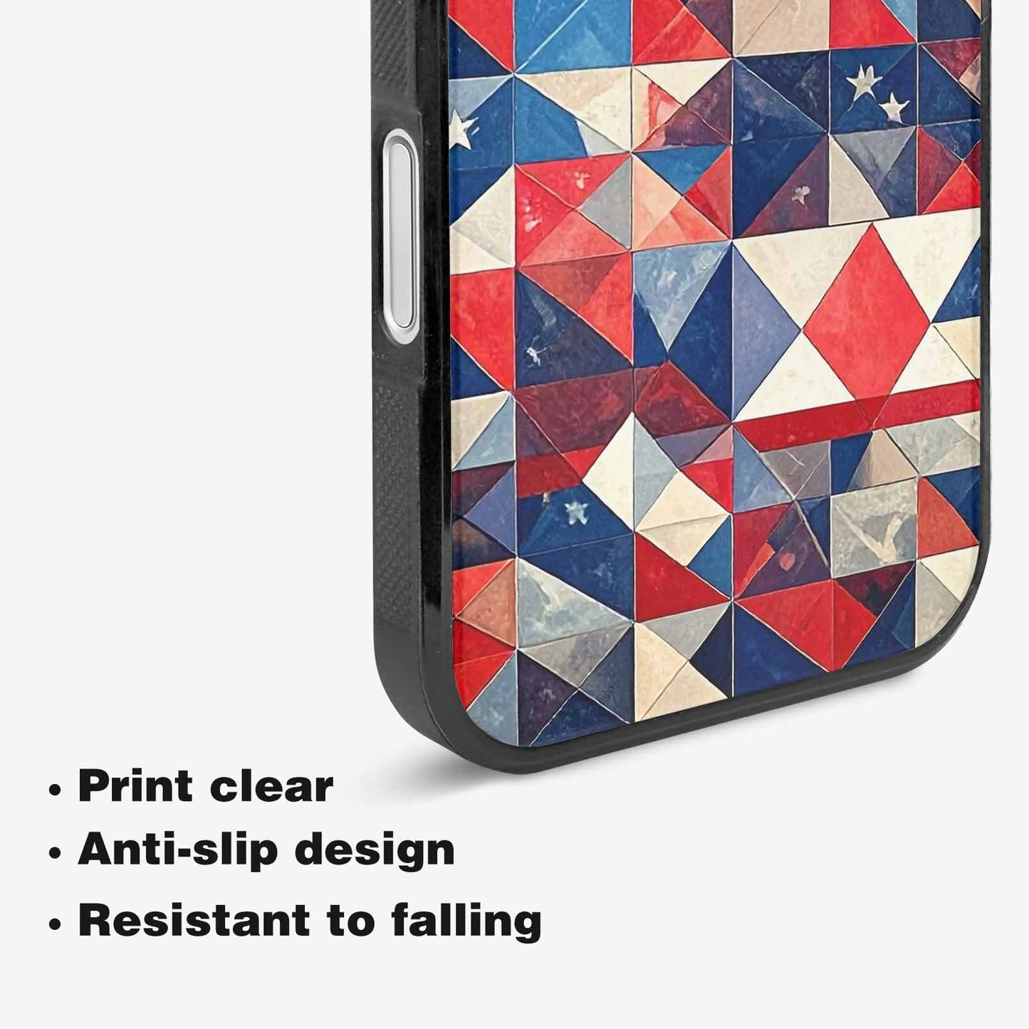 iPhone 16 Plus Case — Small American Flag Stars And Stripes, Custom Printed Phone Case