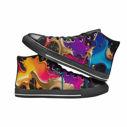 WOMEN'S Paint Splatter High Top Canvas Dreamcore Custom Shoes