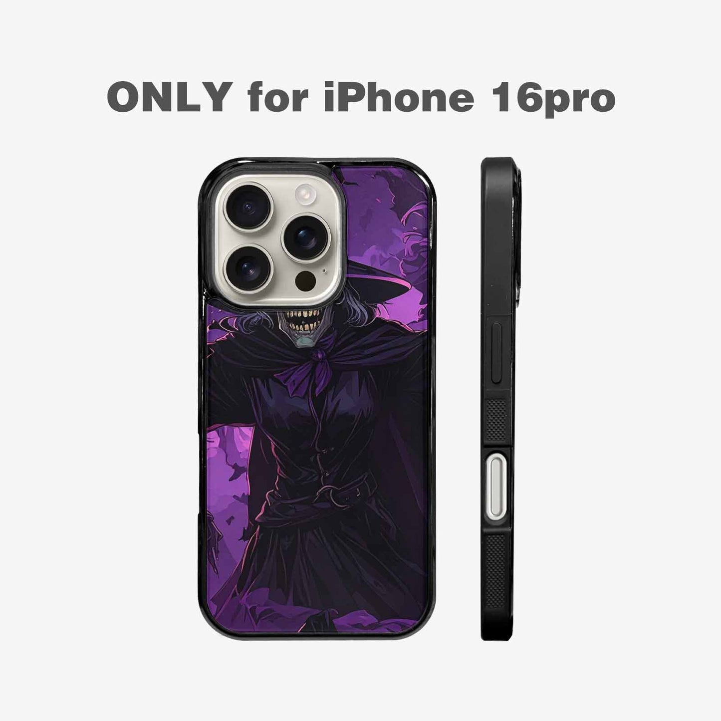 iPhone 16 Pro Case — Scary Horror Halloween Art Print Edge, Custom Made Phone Cover