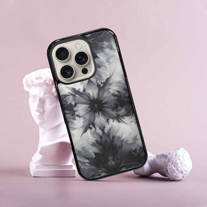 iPhone 16 Pro Case — Tie Dye Black And Gray Blended, Custom Printed Phone Case