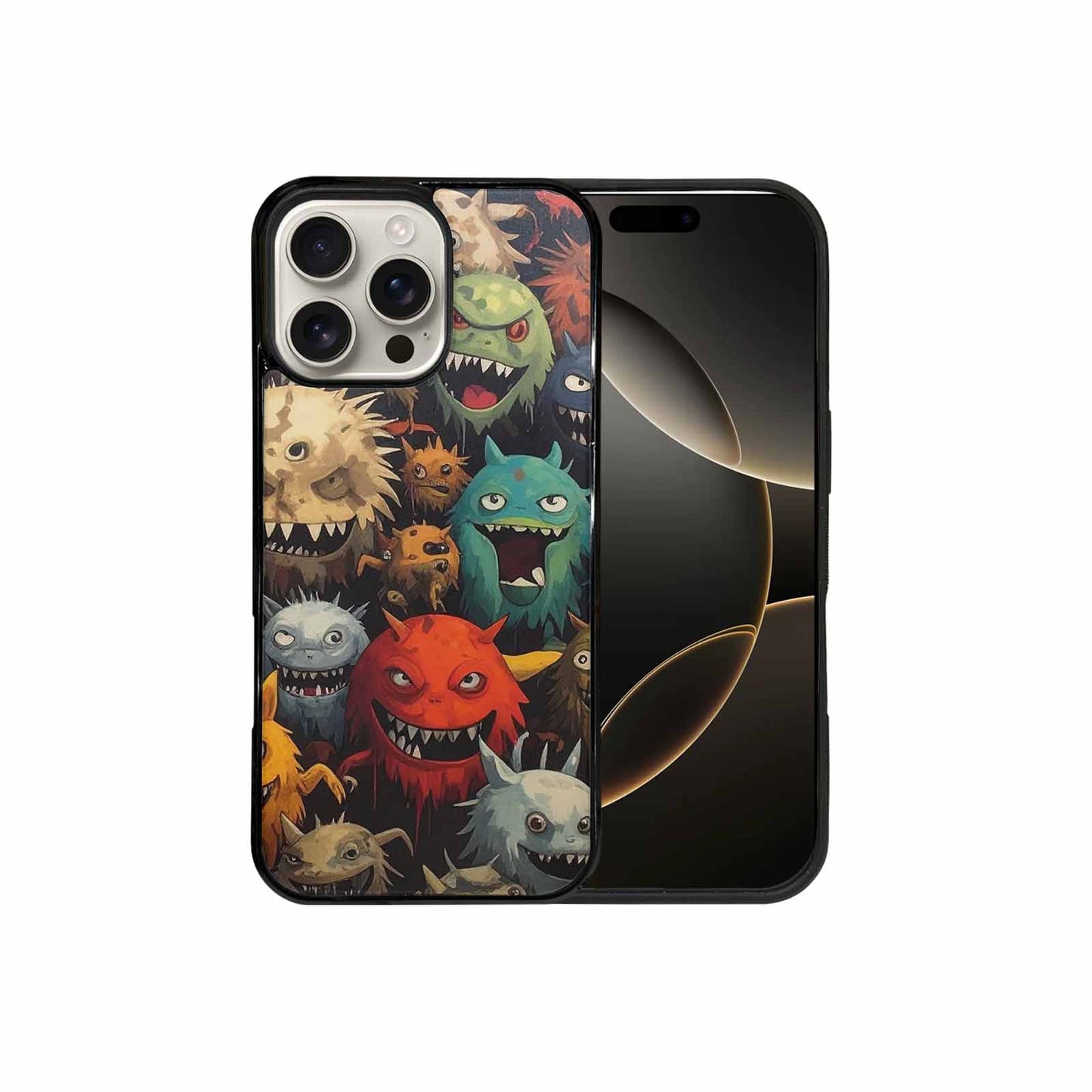 iPhone 16 Pro Max Case — Monsters Camomonsters Pattern Qch, Personalized Phone Case