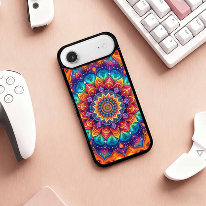 iPhone 17 Air Case — Tie Dye Mandala Art Seamless Tie, Personalized Phone Case