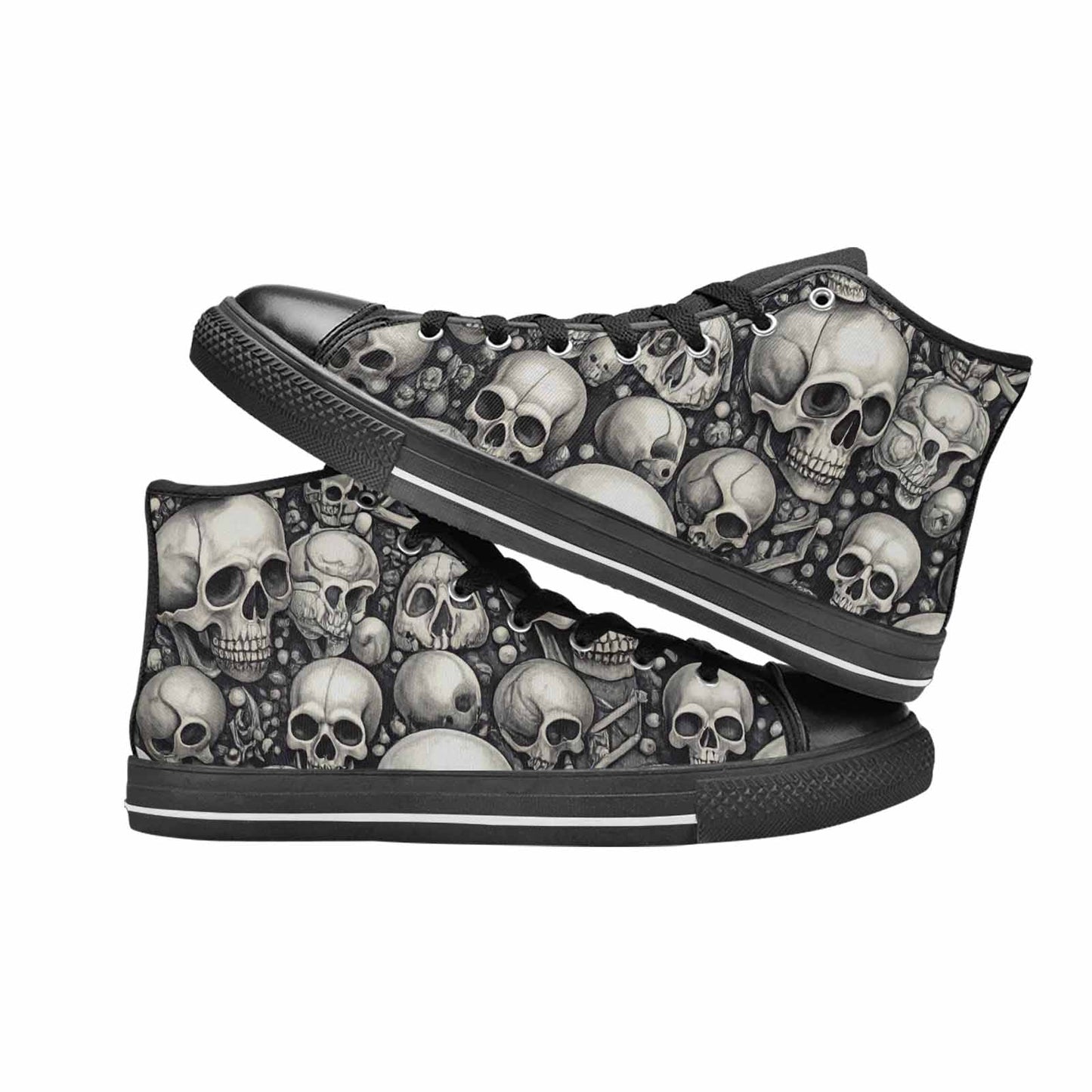 MEN'S Skulls - Classic High Top Canvas Aesthetic Custom Shoes
