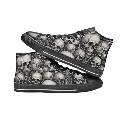 MEN'S Skulls - Classic High Top Canvas Aesthetic Custom Shoes