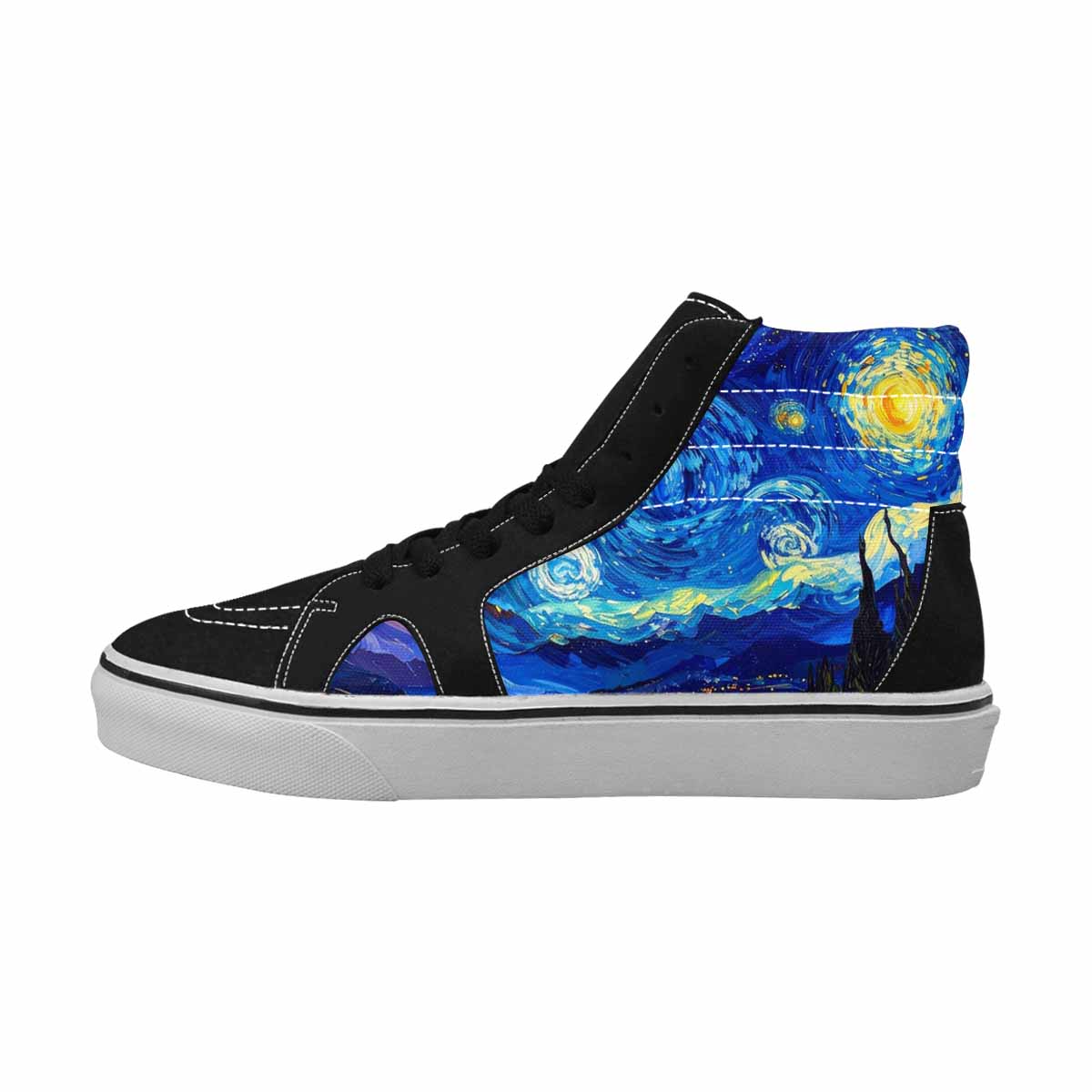 MEN'S Starry Night Van Gogh High Top Canvas Surreal Sneakers