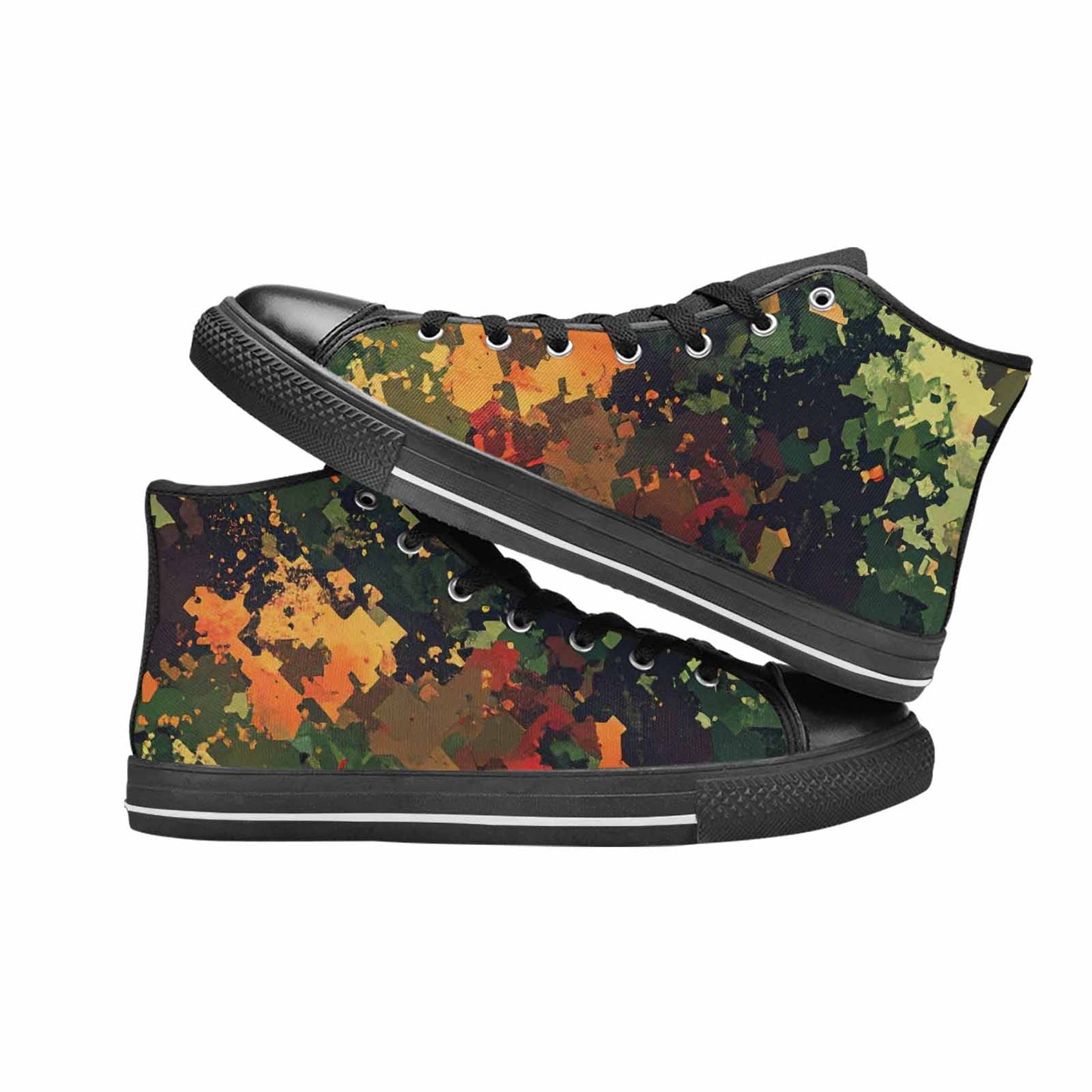 MEN'S Military Camouflage Blotch High Top Canvas Dark Academia Sneakers