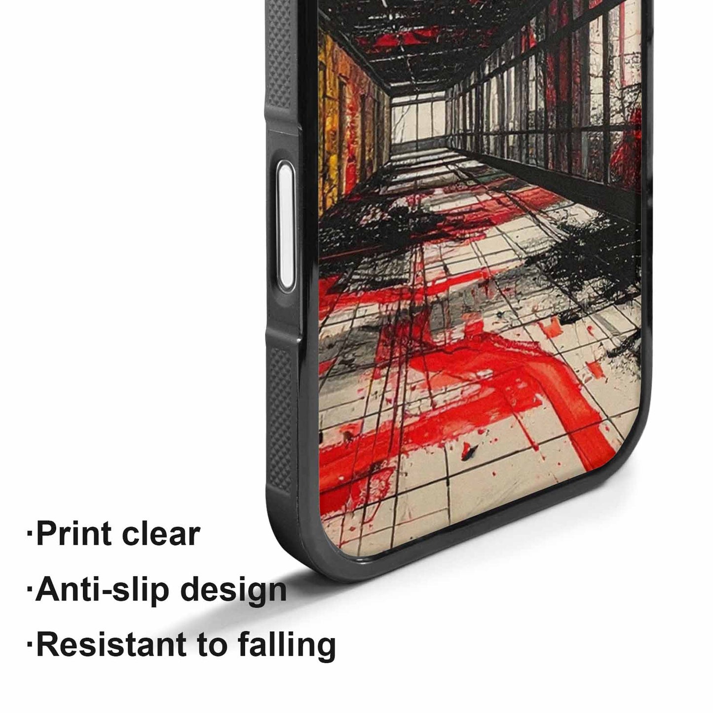 iPhone 17 Case — Black &amp; Red Ink Galaxy Space, Customized Protective Case