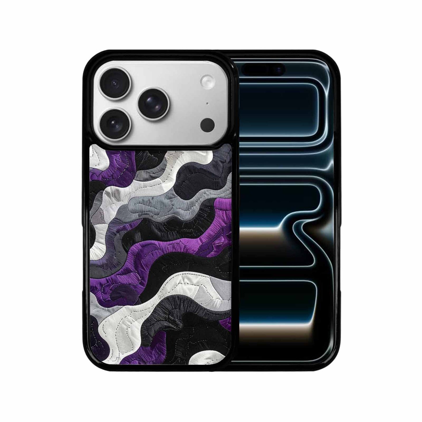 iPhone 17 Pro Case — Vivid Camo Asexual Pride Camo, Custom Designed Case Cover