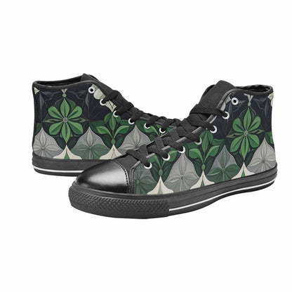 MEN'S Aromantic Flag Color High Top Canvas Aesthetic Custom Shoes