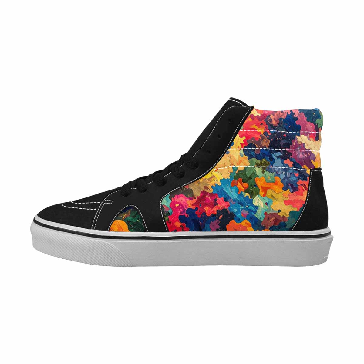 MEN'S Camo Patches High Top Canvas Dark Academia Sneakers