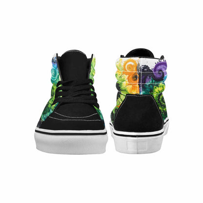 MEN'S Tie High Top Canvas Neon Fantasy Custom Shoes