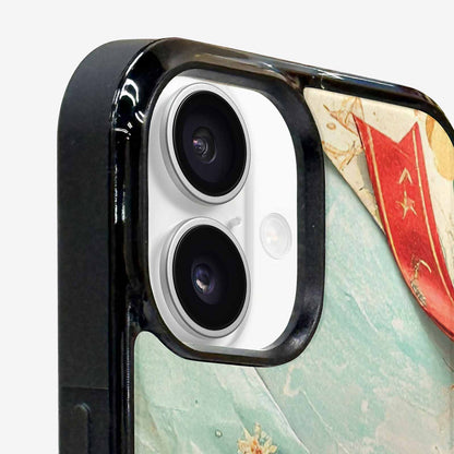 iPhone 16 Case — Christmas Wrapping Paper Pattern Art Wallpaper, Unique Phone Case Design