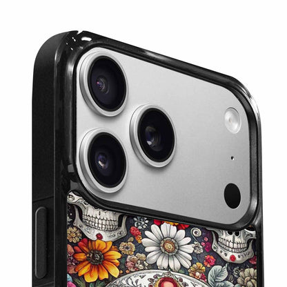 iPhone 17 Pro Max Case — Greyscale Black And White Gothic Skulls, Unique Phone Case Design