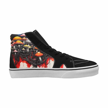 MEN'S Rainbow Drip Mushrooms High Top Canvas Vivid Custom Sneakers