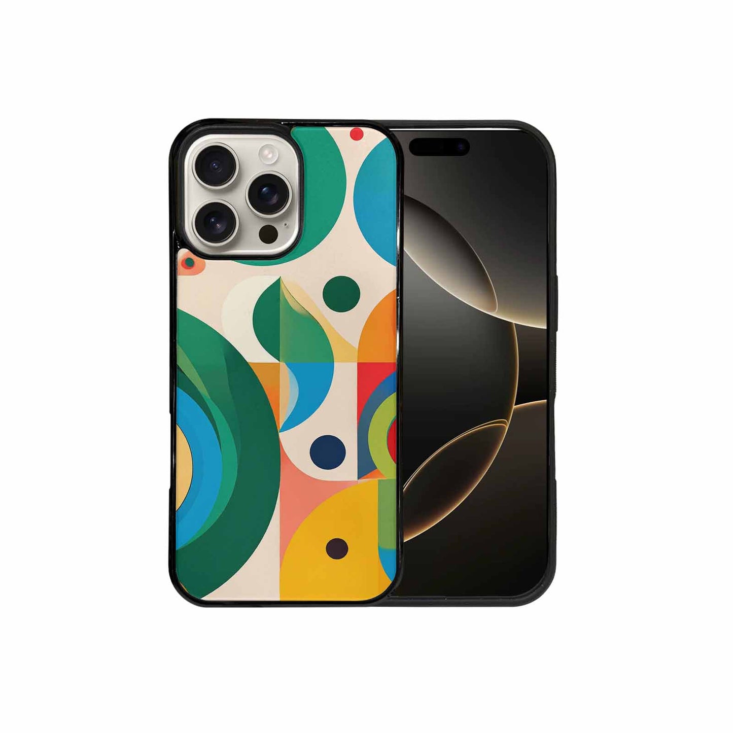 iPhone 16 Pro Max Case — 1960s Mod Cartoon Art Pattern, Custom Print Case Cover